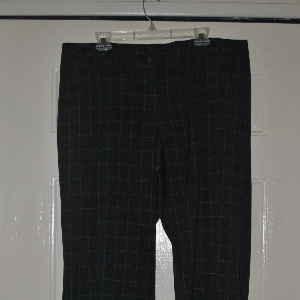 Dark Gray Plaid Trousers